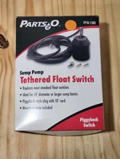 NEW  FP18-15BD Parts2O Sump Pump Tethered Float Switch Piggyback 10’ Cord