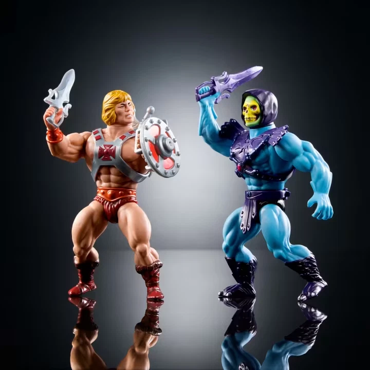 He Man & Skeletor 2 Pack Origins 80th Anniversary Retro Mattel Masters Universe - Immagine 3 di 3