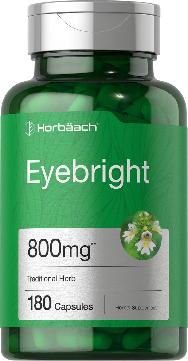Eyebright Herbal Supplement | 800Mg | 180 Capsules | Non-Gmo, Gluten Free