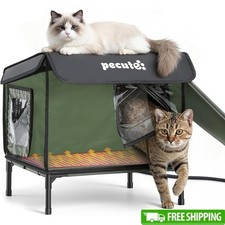 Outdoor Cat Heated Shelter Cozy Durable Waterproof Insulated Warm House Winter