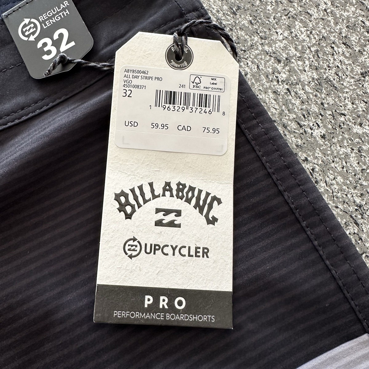オーダー3本セット Billabong All Day Pro Boardshorts 20.5” Striped Mens Size 32