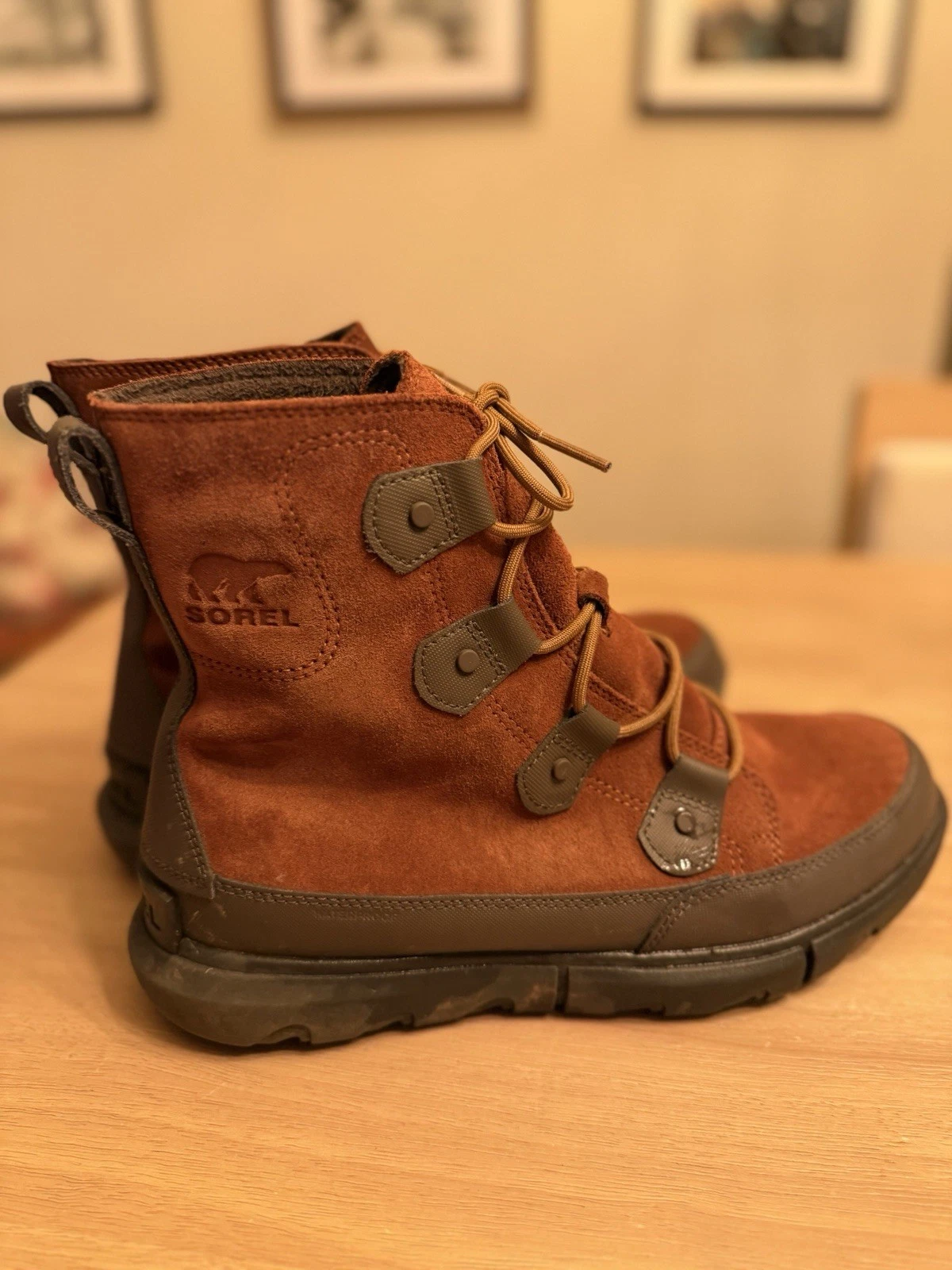Sorel Mens Explorer Waterproof Boot Dark Amber (10)