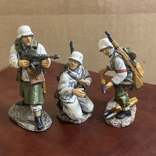 Lot of 3 King  Country 1/30th scale WWII German Waffen SS Soilders, Anti-Tank