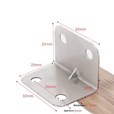 10Pcs Stainless Steel Triangle Bracket Right Angle Hardware Connection Fittings