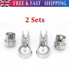 2 Sets For Roman Haven Bath Screen Hinges/Brackets SR12 Chrome Plated Plastic