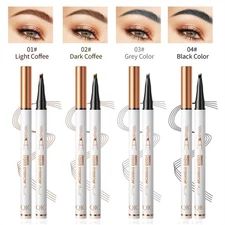Eyebrow Microblading Pen 3D Tattoo Liquid Ink Pen 4 Fork Eye Brow Pencil