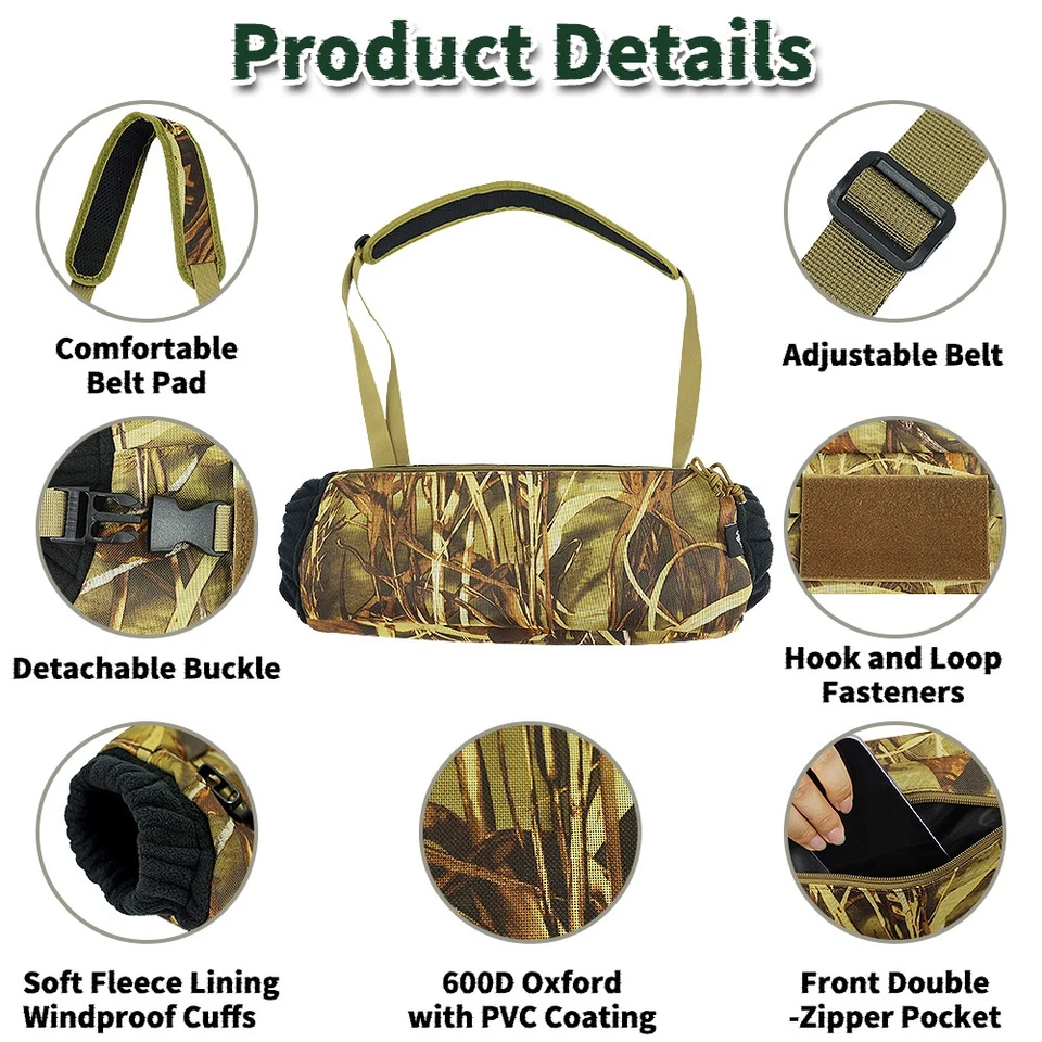 Outdoor Tactical Hand Warmer Muff Vest Drop for Winter Hunting Fishing Hiking - Image 2 of 4