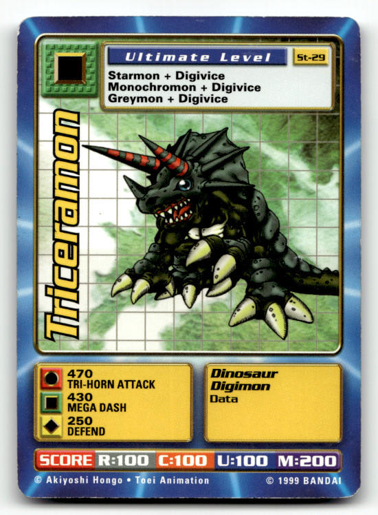 Digimon Digi Battle - Triceramon St-29 - Series 1 Starter