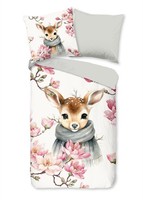 Good Morning Renforcé BettwäSche 135 X 200 Cm + 1- 80 X 80 Cm Leone Deer With Sc