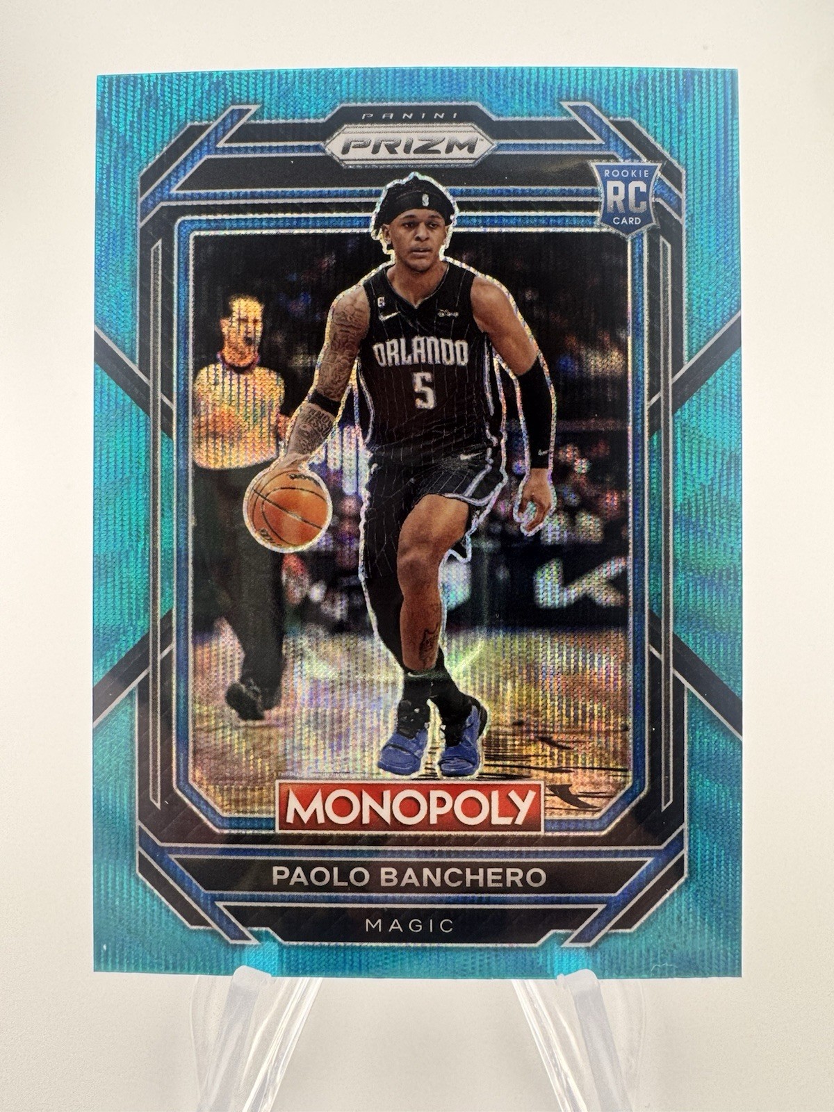 2022-23 Panini Prizm Monopoly Paolo Banchero Rookie Teal Wave Prizm #66