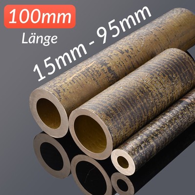 Brass Pipe Round Material Ring Cylinder Bronze Tube Bushing Round Length 100mm