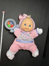 2002 Fisher Price Baby Girl Pink Doll B0577 STUFFED ANIMAL Plush Toy With Rattle