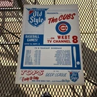 Chicago Cubs Old Style 1968 Vintage Cardboard Schedule WKBT TV Sign Rare Beer Wi