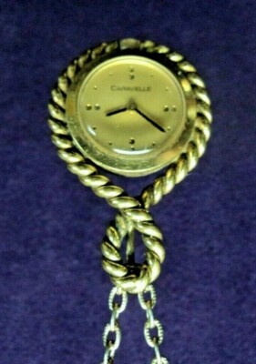 Vintage 1975 Caravelle (Bulova) Swiss Necklace Pendant Watch 