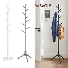Garderobenständer Kleiderständer Massivholz freistehend Baumform 8 Haken VASAGLE