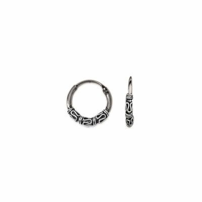 Boucles D'oreilles Créoles Tribales En Argent Massif 925/1000 - 1,8 Cm, Mixte, Neuf Avec étiquettes