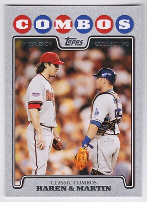 2008 Topps Dan Haren/Russ (Russell) Martin Platinum 1/1 Diamondbacks/Dodgers