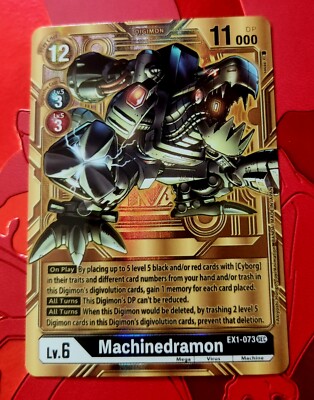 Digimon Machinedramon EX1-073 sec  english Gold parallel alternate art