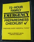 Family Emergency Preparedness 72 Hour Checklist Barry Crockett 1983 Survival NOS