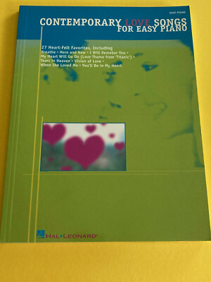 Contemporary Love Songs for Easy Piano, Songbook