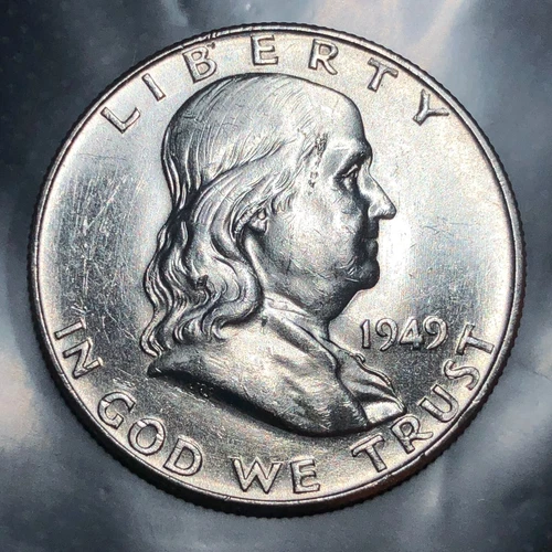 1949 P  FRANKLIN HALF DOLLAR BU MS UNC   FBL   #24X