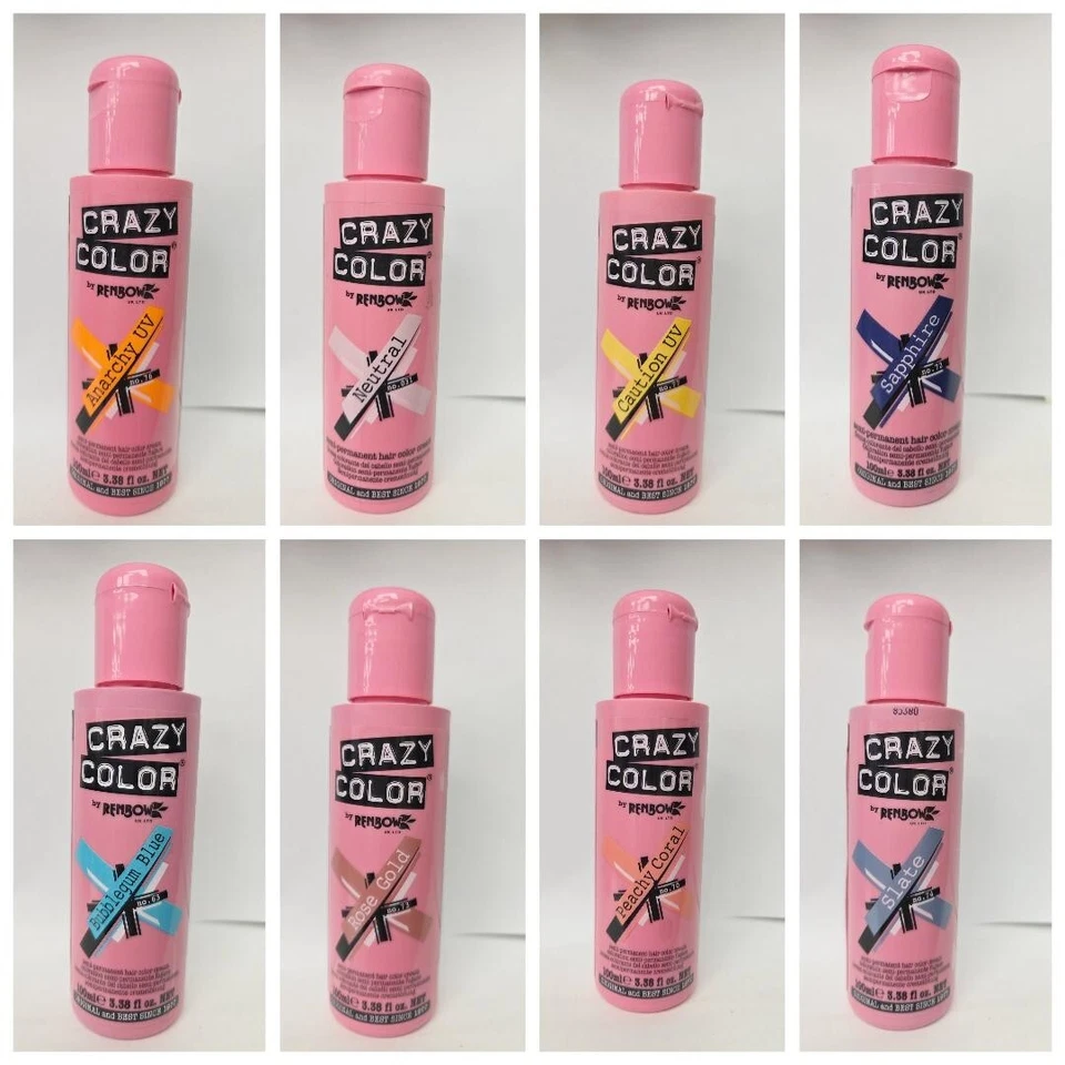 Crazy Color Semi Permanent Hair Color Cream - various colours - Wash in Wash Out