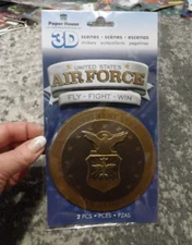 NEW 3D Paper house UNITED STATES AIR FORCE EMBLEM scrapbooking sticker crafts