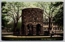 Newport RI Rhode Island~Old Mill Truro Park~Ancient Viking Tower~c1912 Postcard
