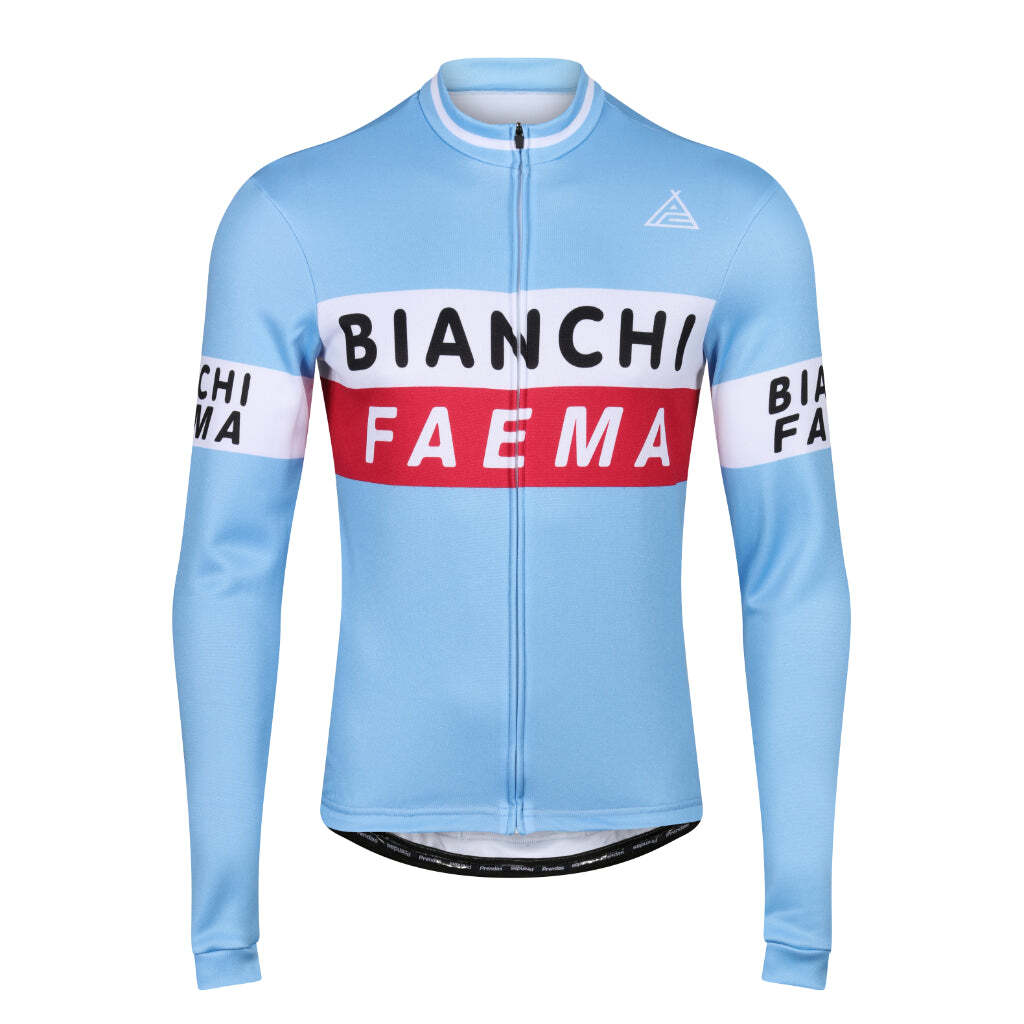 Bianchi Faema Retro Long Sleeve Jersey UK