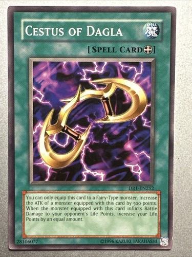 1x Cestus of Dagla DR1-EN252 YuGiOh Common Mint/Near Mint NM English Vintage - Picture 1 of 3