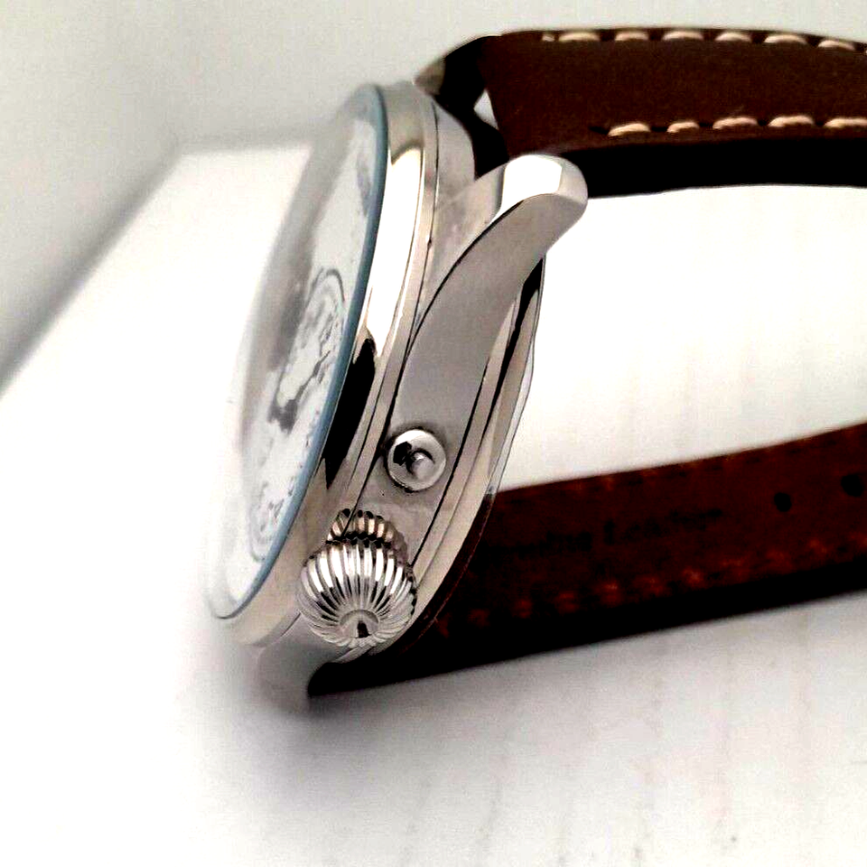 Large beautiful.Vintage Hebdomas 8 Hours / Days Swiss made 54mm watch