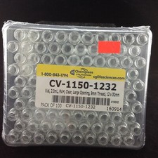 Chemglass CV-1150-1232 2.0mL RAM Clear Vial Large Opening 12 x 32 mm 100pk