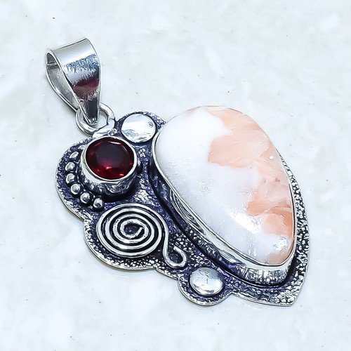 Pendentif Coquillage Argent 800 Fait Main - Surfeurs, écologique, Fabriqué Au Sri Lanka, Unique
