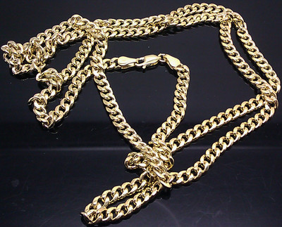 Miami Cuban Chain link Necklace Yellow 