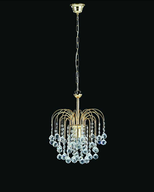 Lampadario Moderno Oro Vetro 1 Luce | Illuminazione Soffitto Sala Minimal
