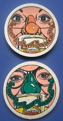 2 Bierdeckel AMSTEL BIER - Amsterdam , Zustand 2-