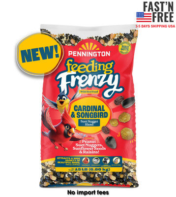 Pennington Feeding Frenzy Cardinal and Songbird, Wild Bird Food Blend, 5 lb