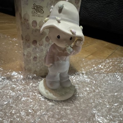 Precious Moments Porcelain Figurine Girl Matte Boxed My Love Will Never Let You 