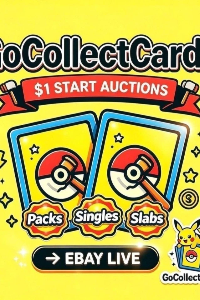 🔥 $1 Start Auctions – Pokémon Singles, Slabs & Sealed Packs! 🔥