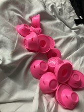 Bundle 20 Soft And Flexible Silicon No Heat Curlers Hot Pink 10 Small 10 Large