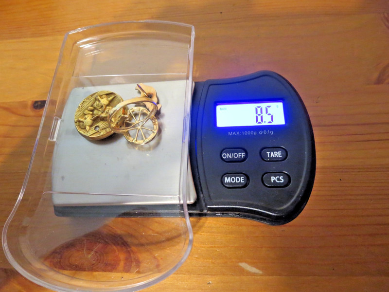 14k Gold Jewelry Scrap (8.5 GRAMS) has been tested(broken ring-broken charm/pin)