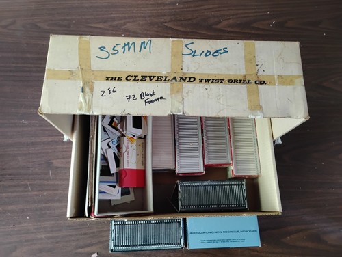 Large Vintage Lot of 236 Color & Black & White 35mm Slides History + 72 Blanks
