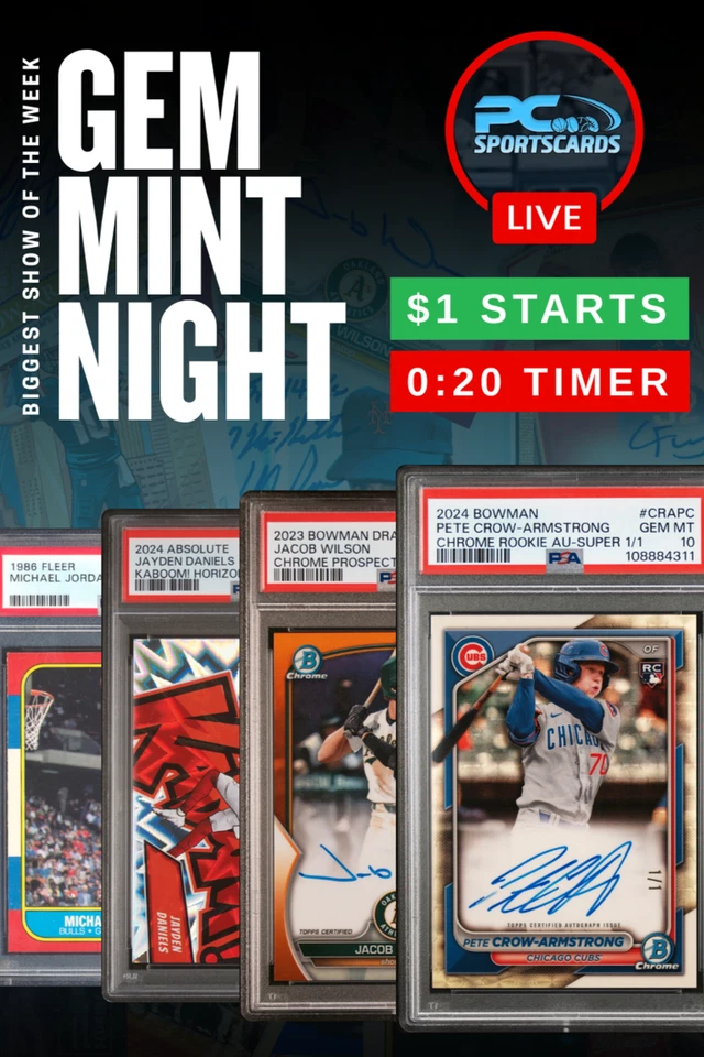 💥GEM MINT NIGHT 💰🔥MASSIVE SINGLES 🏆