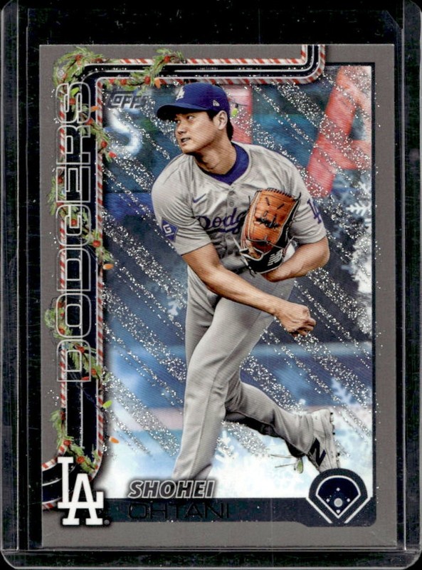 2025 Topps Holiday Shohei Ohtani Silver Glitter #H1 Dodgers
