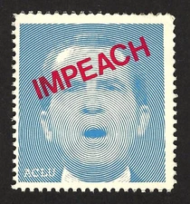 Impeach Richard Nixon Political Stamp Issued by the ACLU