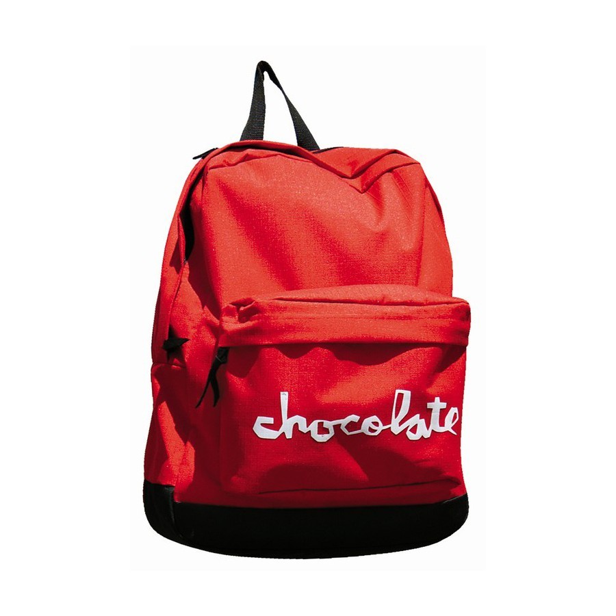 Mochila de Patín Chocolate Skateboards Chunk Rojo Ligera Correas Ajustables