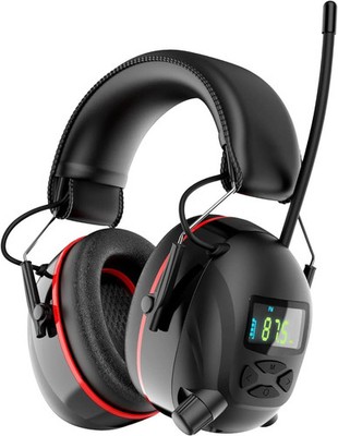 AM/FM Radio Hearing Protection Headphones with 45H Battery Life & 30dB SNR