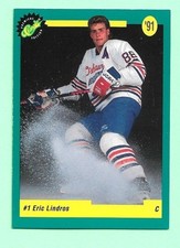 (1) ERIC LINDROS  1991-92 CLASSIC # 1 OSHAWA  NM CARD (M3833)