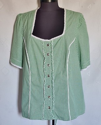 BLOUSE VINTAGE SPIETH&WENSKY OKTOBERFEST TYROL WOMENS TOP SIZE US 20 EU 48