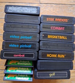 Mixed Game Lot - Atari 2600 & Intellivision - some with boxes, manuals, overlays